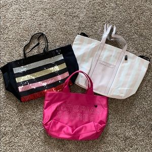 Set of (3) Victoria’s Secret Totes